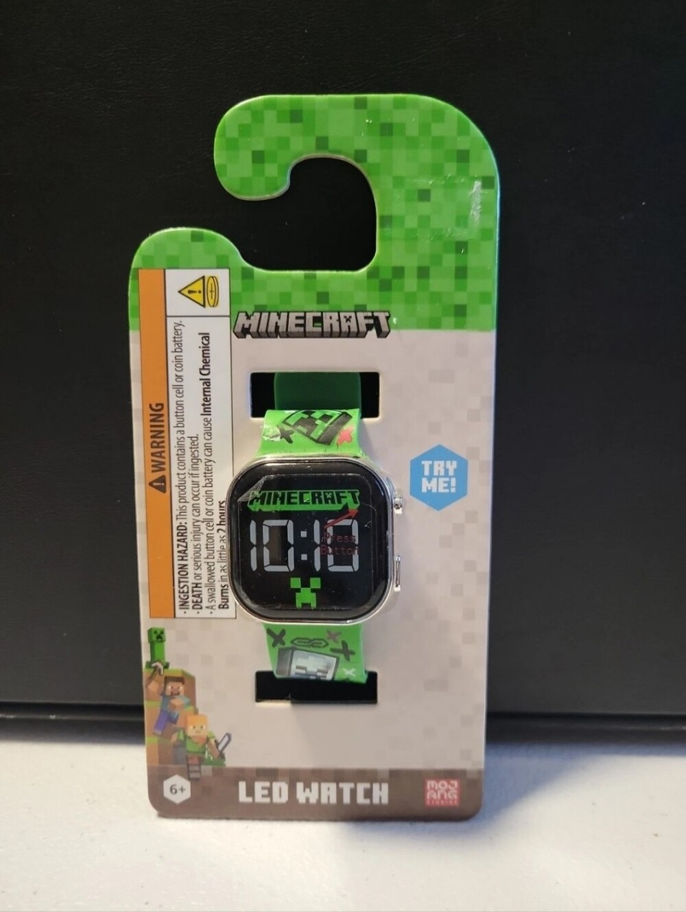 Minecraft LED Watch Square Face Mojang Studios by Accutime Watch T24